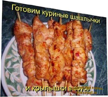 Готовим куриные шашлычки и крылышки в соусе (2010) DVDRip