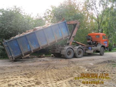 Вывоз строительного мусора при сносе загородного дома