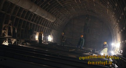 Строительство станции Московского метро