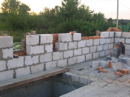 Стены из облегченного бетона