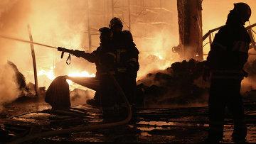 Крупный пожар на складе с бытовой химией в Москве потушен